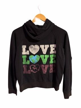 Y2K Victorias Secret PINK Love Recycle Graphic Hoodie Size Medium